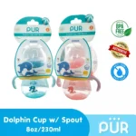 PUR Dolphin Cup with Spout 8oz (230ml) – BPA Free Baby Training Cup with Handles