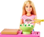 Barbie Noodle Maker Kitchen Playset with Dough & Doll - Image 4