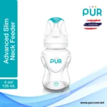 PUR Advanced Plus Slim Neck Feeding Bottle 4oz (125ml) – Slow Flow (0–3 Months) – 1801 - Image 2