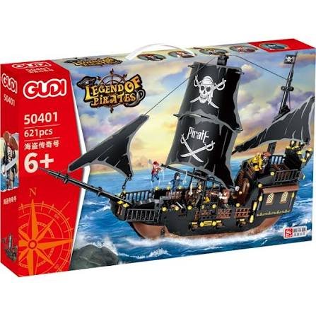 images (1) SKY LINE OCEAN Pirate Ship Building Blocks - with Miniature Characters || 6 Months Structural Warranty || (621+ Pcs) - Image 1