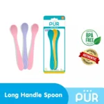 PUR Long Handle Baby Feeding Spoon Set (3pcs) – BPA Free (5914) - Image 2