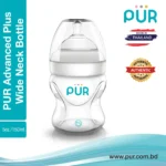 PUR Advanced Plus Wide Neck Feeding Bottle 5oz (150ml) – Slow Flow (0–3 Months) 9811