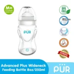 PUR Advanced Plus Wide Neck Feeding Bottle 250ml (8oz) – BPA Free | Anti-Colic | 3+ Months 9812