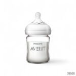 Philips Avent Natural Glass Feeding Bottle 125ml - 0m+ SCF678/13 - Image 2