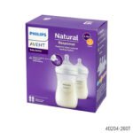 Philips Avent Natural Response Baby Feeding Bottle Wide Neck PP 3-6m 260ml Twin Bottle Pack - Image 3