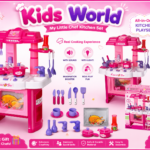 Kids Kitchen Set Toy Pretend Play Cooking Game Children Kitchen Toy for Girls