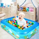 Jiosdo Paddling Pool for Kids, 120cm Rectangle Inflatable Baby Pool 2-Ring | Kids Swimming Pool with Soft Inflatable Floor for Outdoor Garden Backyard Summer Water Toy for Toddlers Children - Image 3