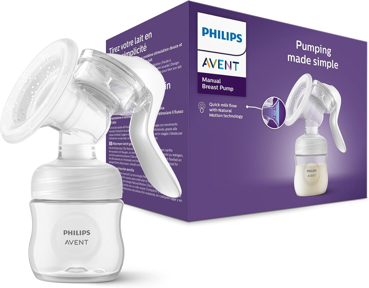 71pMRVLyfuL._AC_SL1500_ Philips Avent Manual Breast Pump | Natural Motion Technology - Image 1