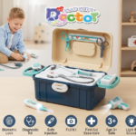 Kids Doctor Medical Checkup Play Set with Monitor & Carry Case