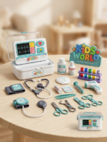 Kids Doctor Medical Checkup Play Set with Monitor & Carry Case - Image 2