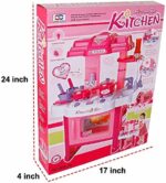 Kids Kitchen Set Toy Pretend Play Cooking Game Children Kitchen Toy for Girls - Image 4