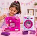 Kids Sewing Machine & Washing Machine Pretend Play Set
