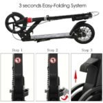 Hapsters Urban Scooter – Height Adjustable Foldable Kick Scooter Black - Image 3