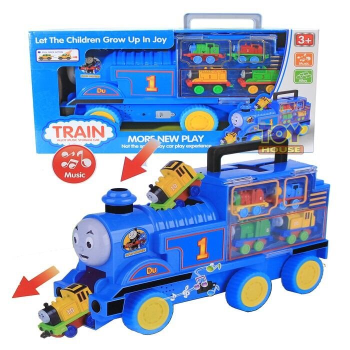 faa14961c6b9f1829b2e59d6cbd85c44 Thomas and friends Train set 5 Pcs Thomas storage train set Pull Back toy for kids gift - Image 1