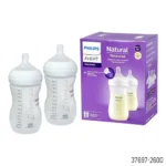 Philips Avent Natural Response Baby Feeding Bottle Wide Neck PP 1m+, 260ml Twin Bottle Pack