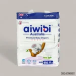 Aiwibi Australia Premium Baby Diaper Newborn Tape - Belt 0-5Kg 60pcs